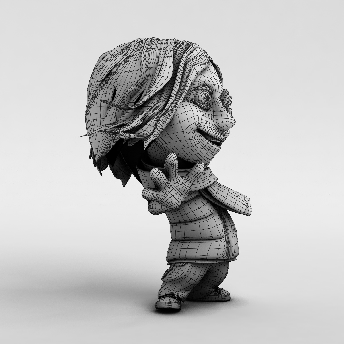 Kid 2 rigged 3D model_9