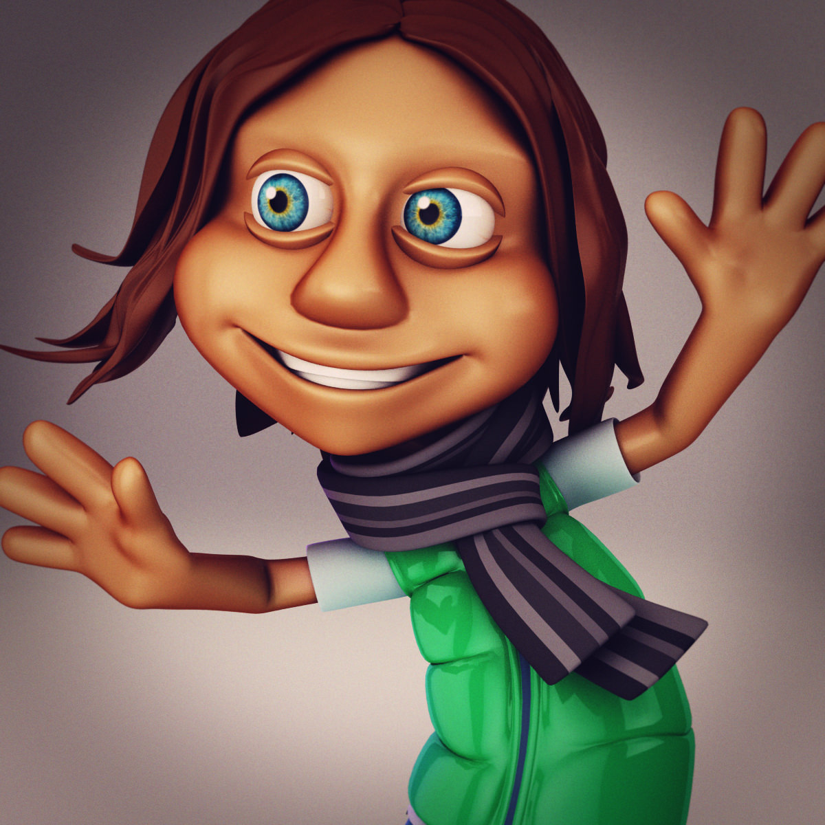 Kid 2 rigged 3D model_1