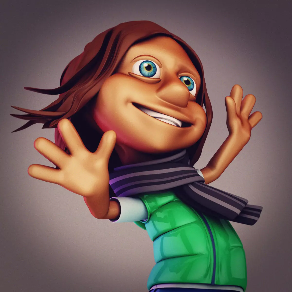 Kid 2 rigged 3D model_0