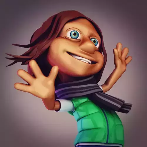 Kid 2 rigged 3D model