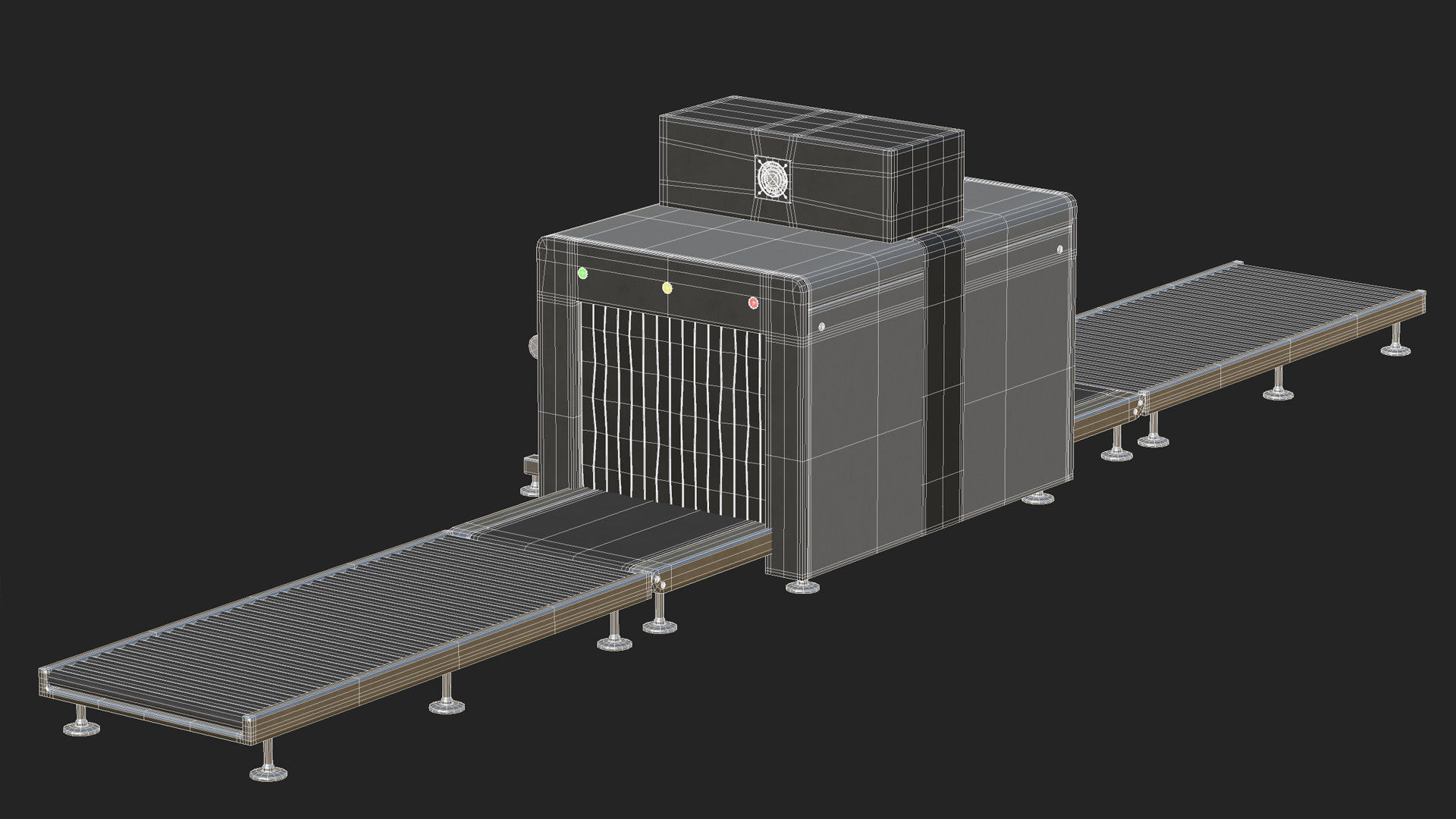 Airport Security X-ray Conveyer Low-poly 3D model_17