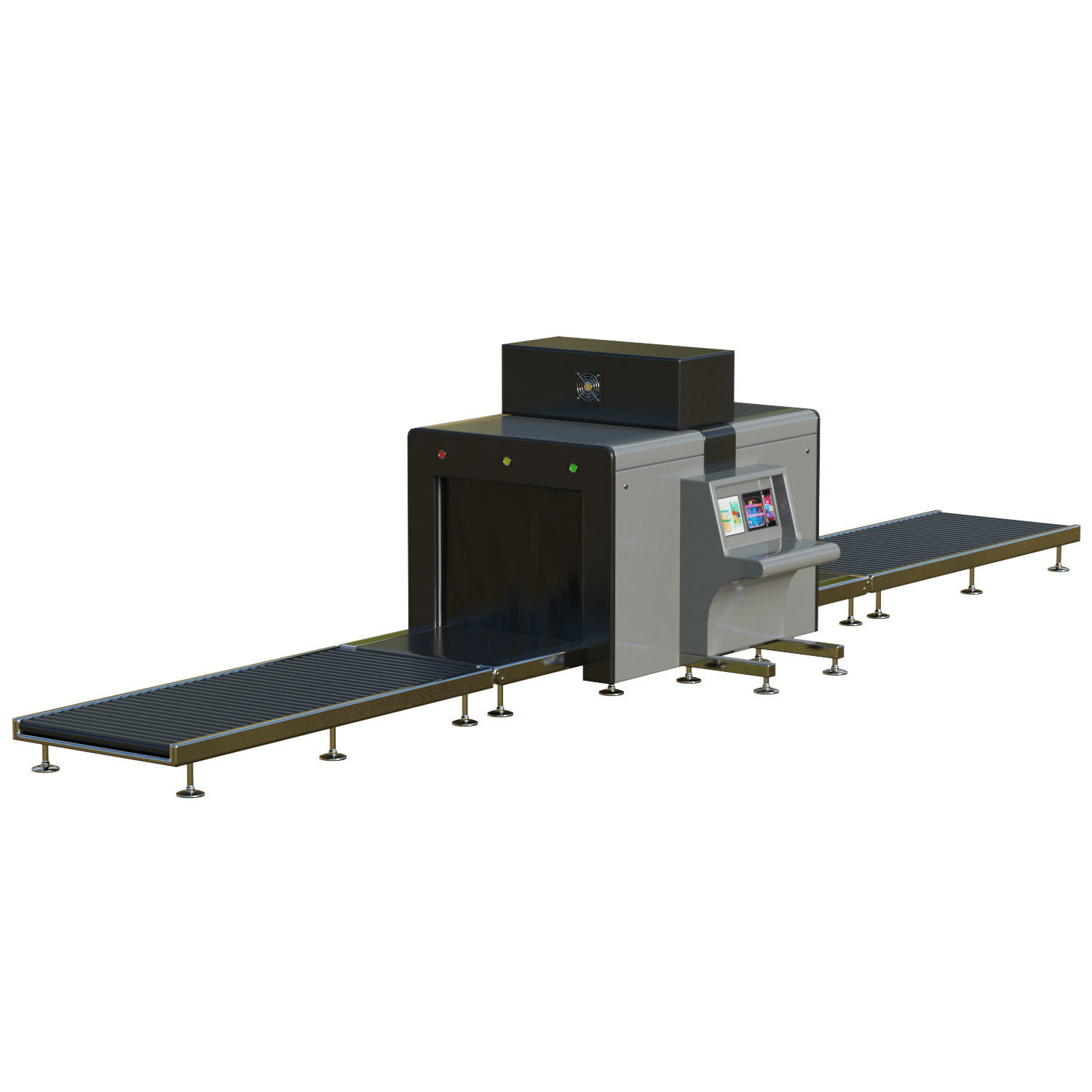 Airport Security X-ray Conveyer Low-poly 3D model_6