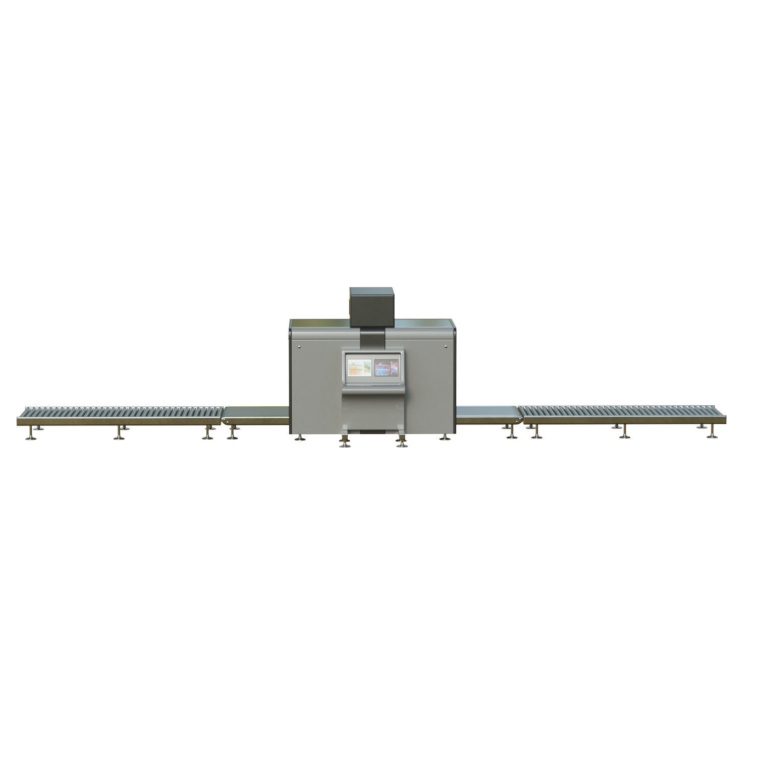 Airport Security X-ray Conveyer Low-poly 3D model_2