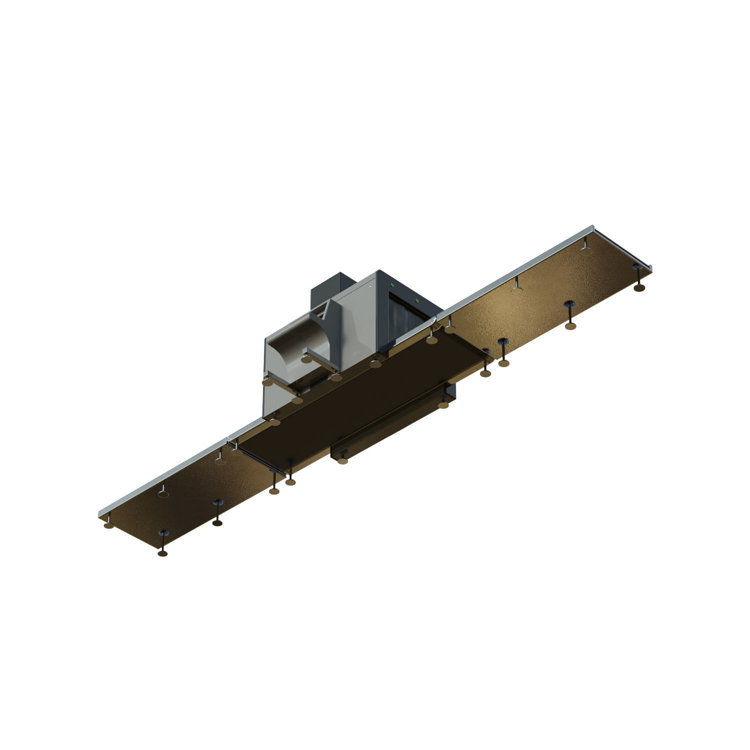 Airport Security X-ray Conveyer Low-poly 3D model_11