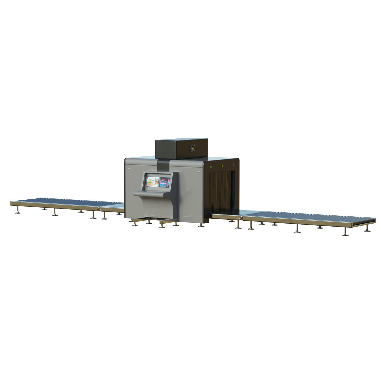 Airport Security X-ray Conveyer Low-poly 3D model_1