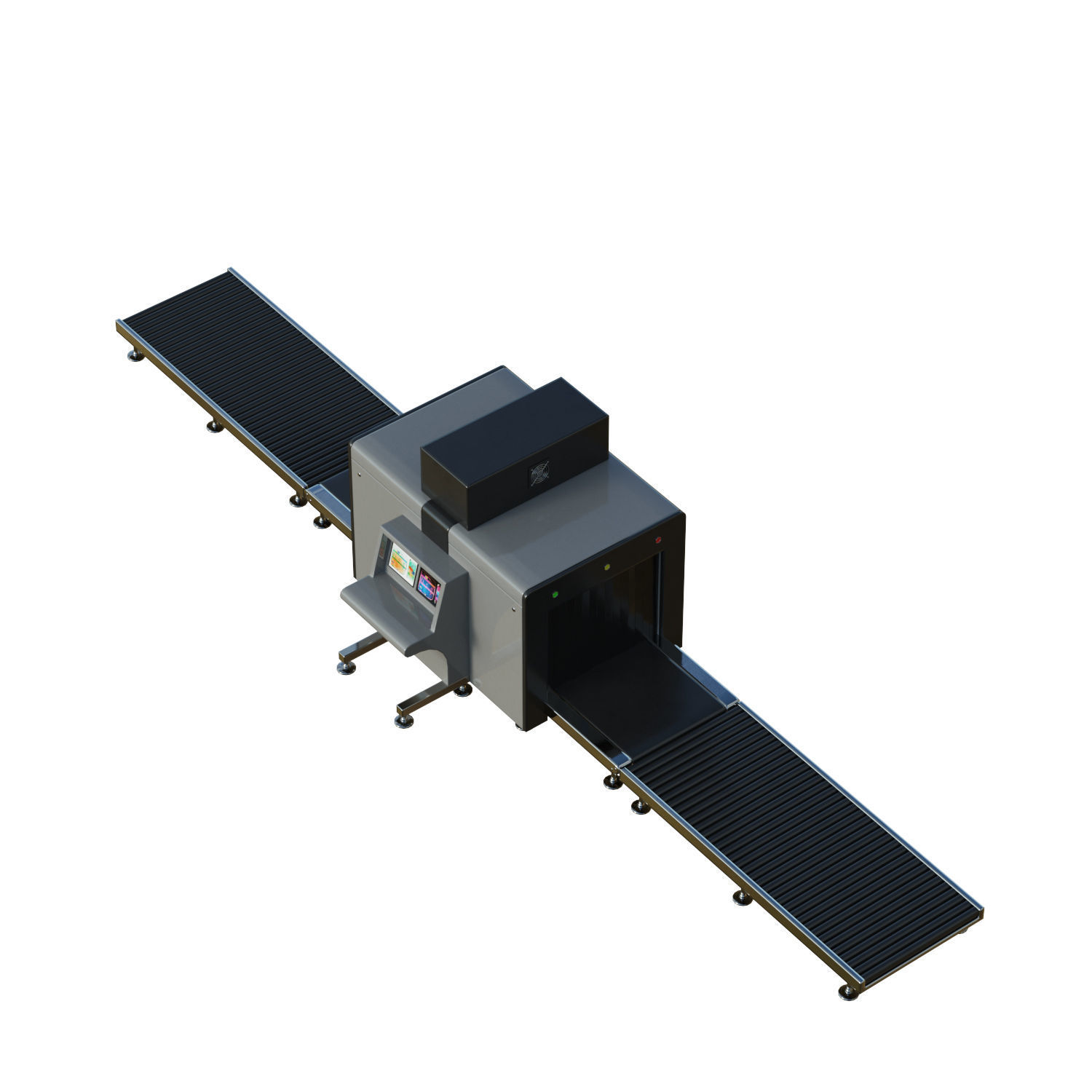 Airport Security X-ray Conveyer Low-poly 3D model_4