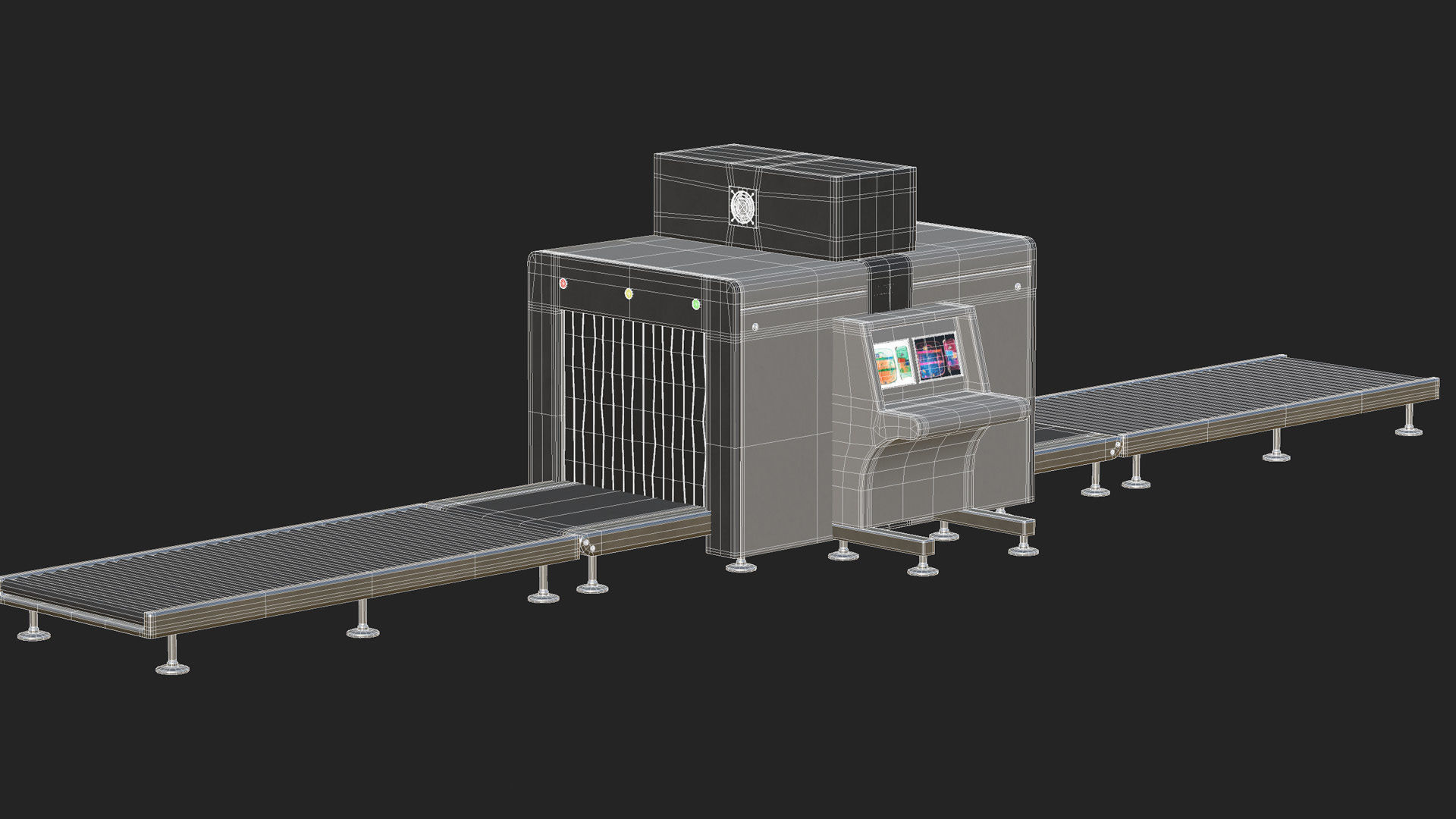 Airport Security X-ray Conveyer Low-poly 3D model_18