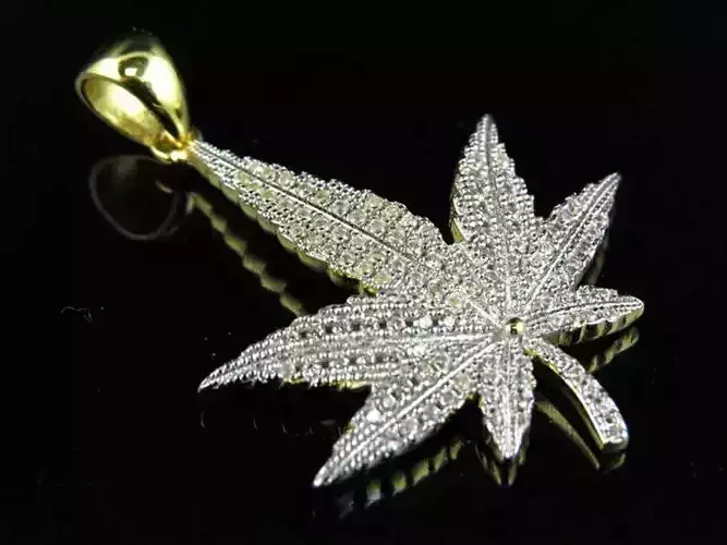 Marijuana Leaf Pendant 3D print model