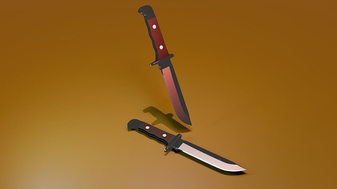 KNIFE Low-poly 3D model