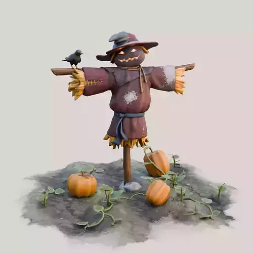 Stylized Handpainted ScareCrow