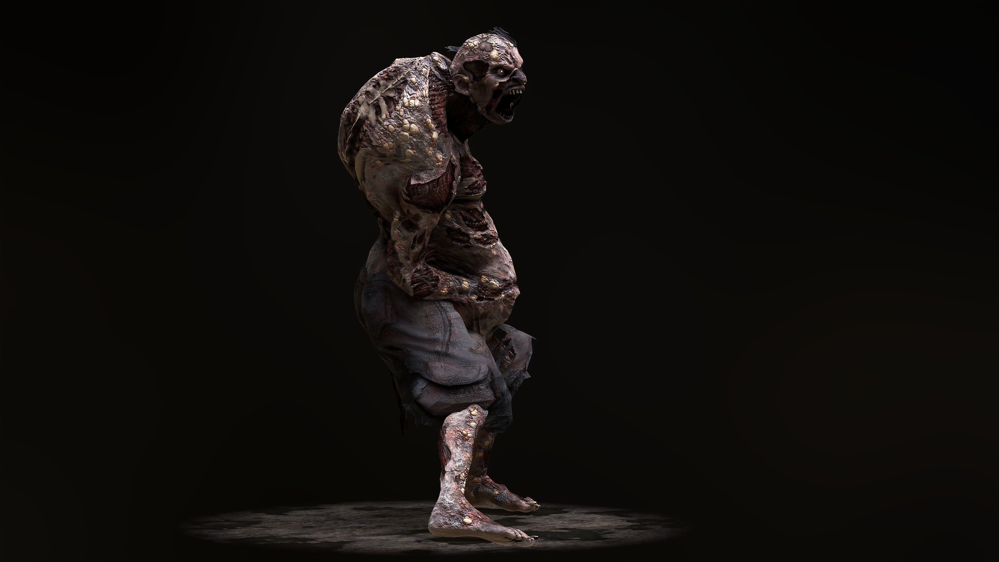 Zombie Rage Low-poly 3D model_7
