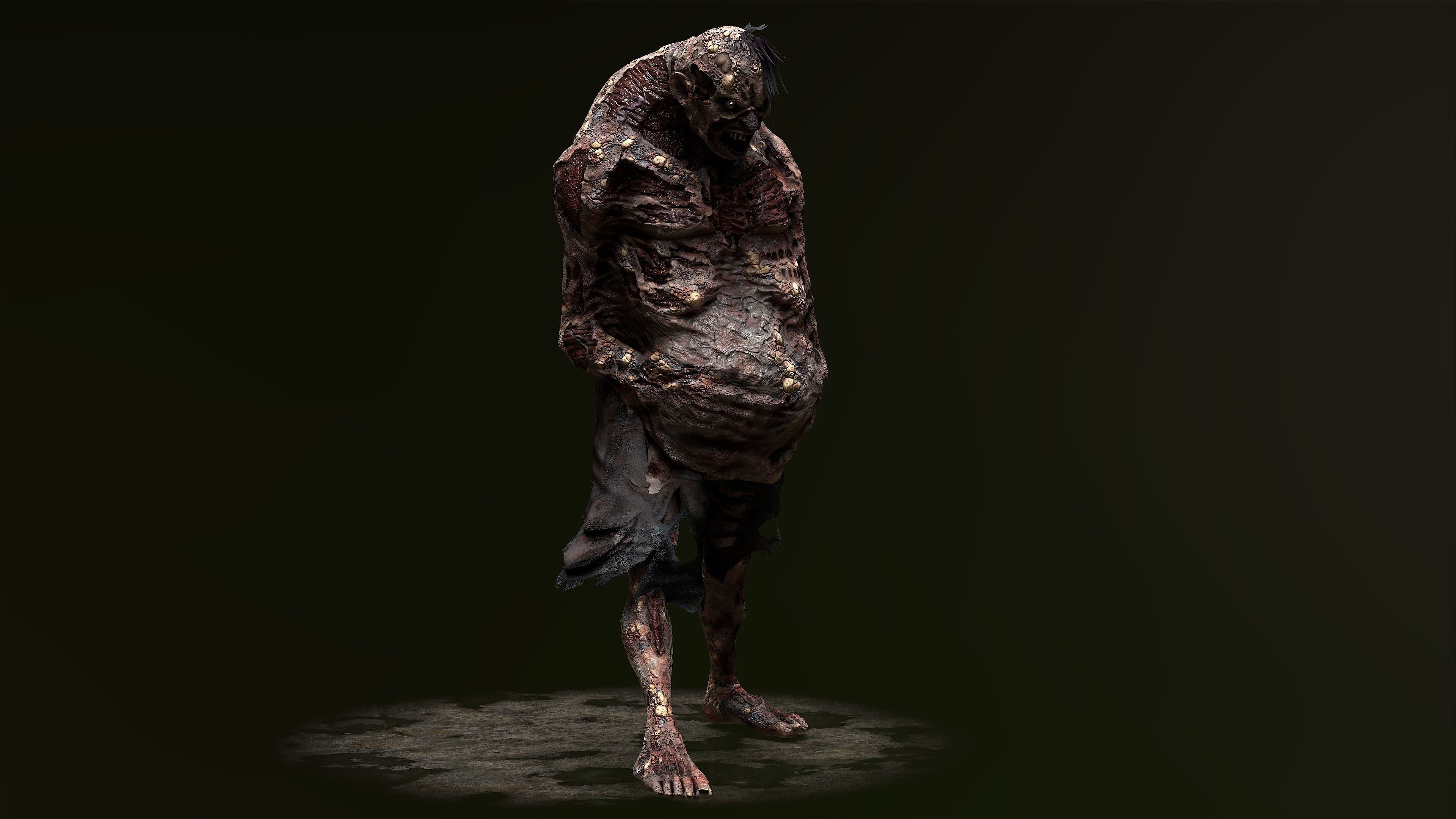 Zombie Rage Low-poly 3D model_4