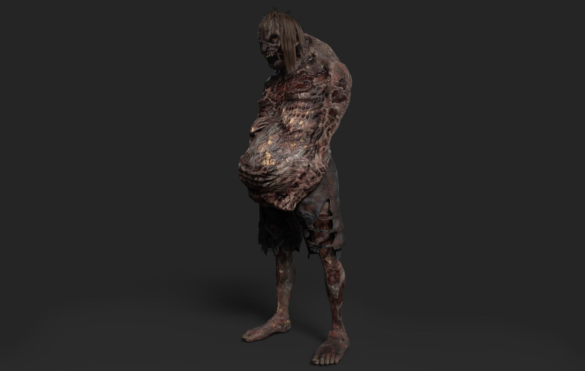 Zombie Rage Low-poly 3D model_19