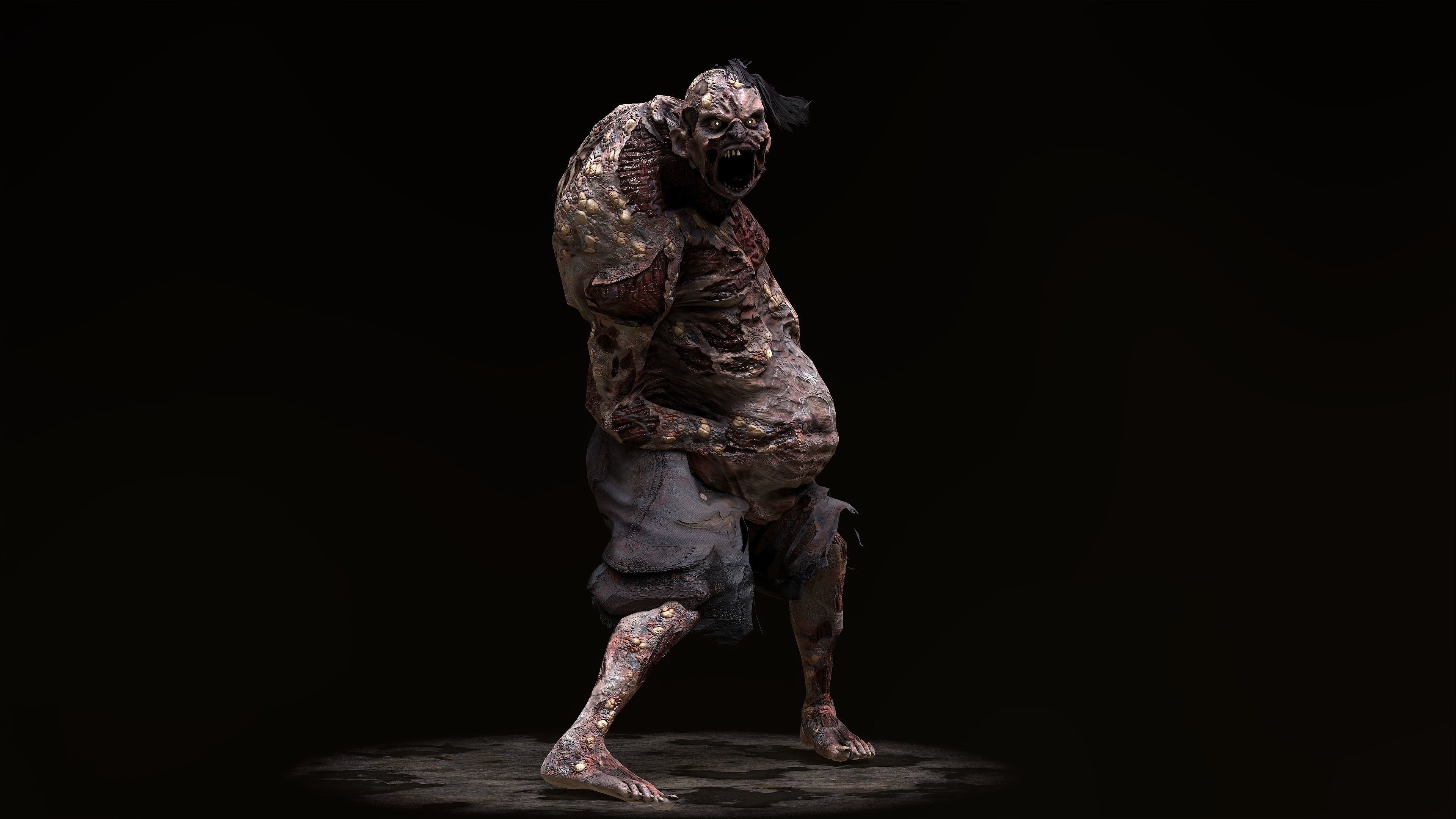 Zombie Rage Low-poly 3D model_5