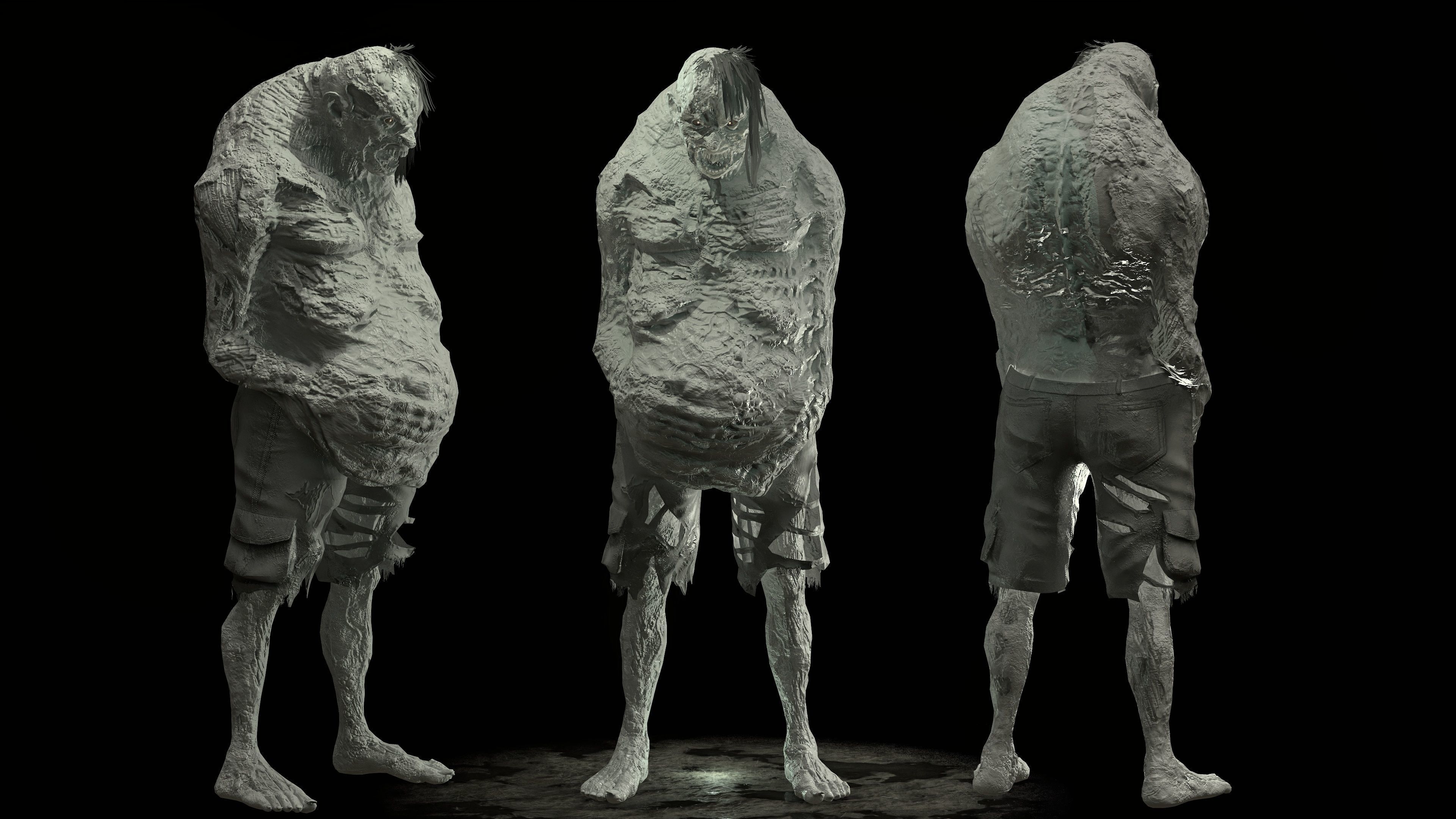 Zombie Rage Low-poly 3D model_16