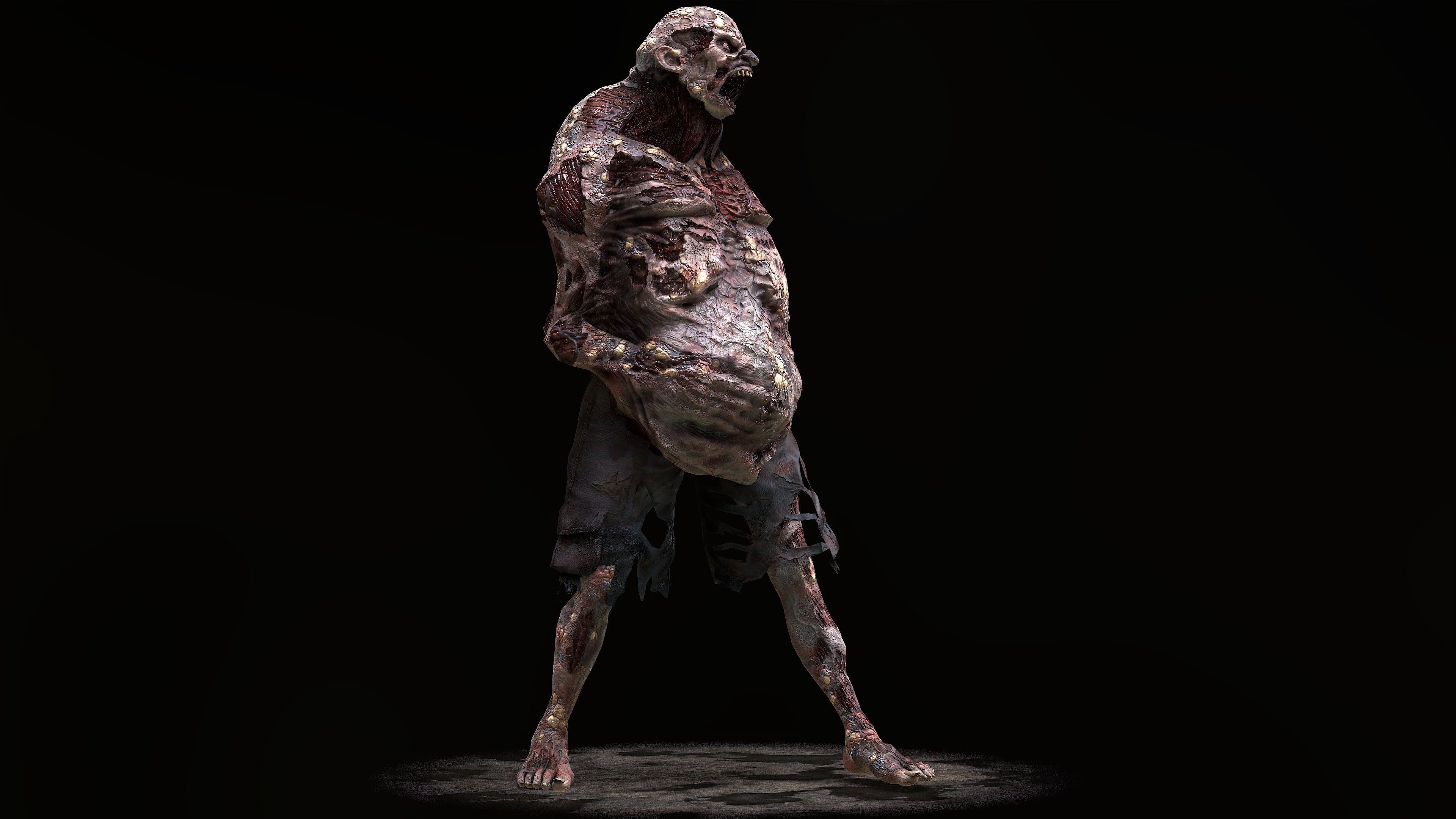 Zombie Rage Low-poly 3D model_12