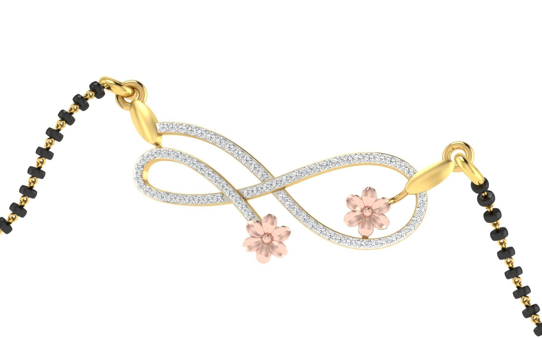 light weight yellow gold  diamond pendent -EZ T-13 3D print model_1