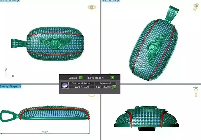 BENTLEY MEN DIAMOND PENDANT