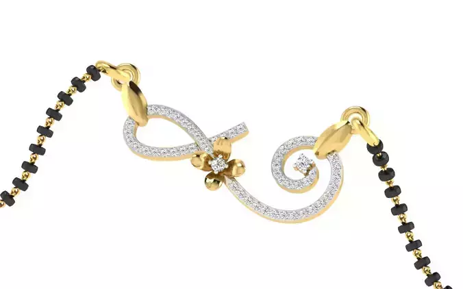 light weight yellow gold  diamond pendent -EZ T-15