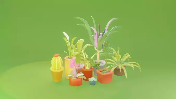 Low Poly Houseplants Pack