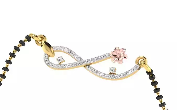 light weight yellow gold  diamond pendent -EZ T-16