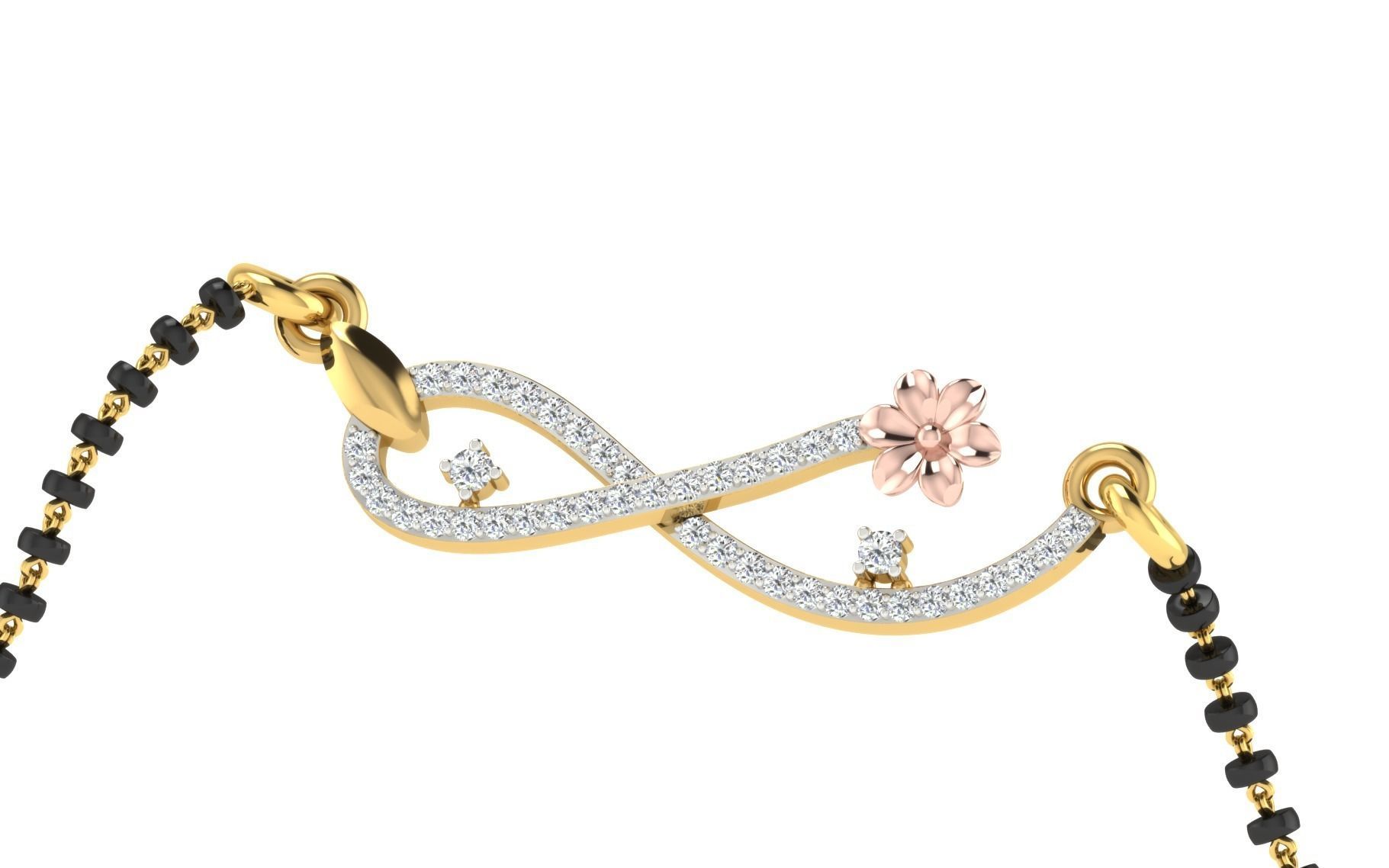 light weight yellow gold diamond pendent -EZ T-16 3D print model_1