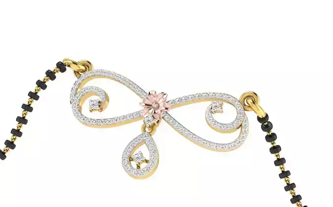 light weight yellow gold  diamond pendent -EZ T-20