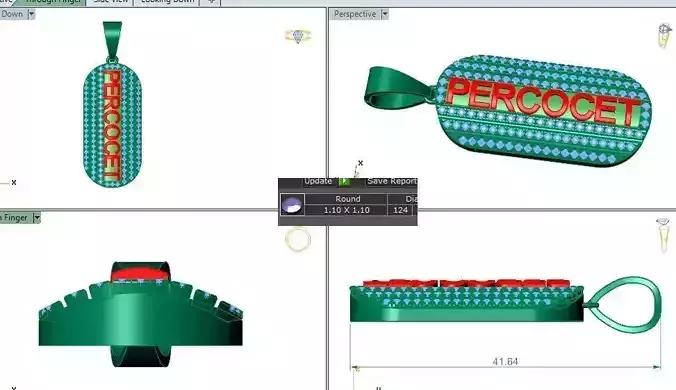 Mens Small Pill Tablet Charm Pendant 