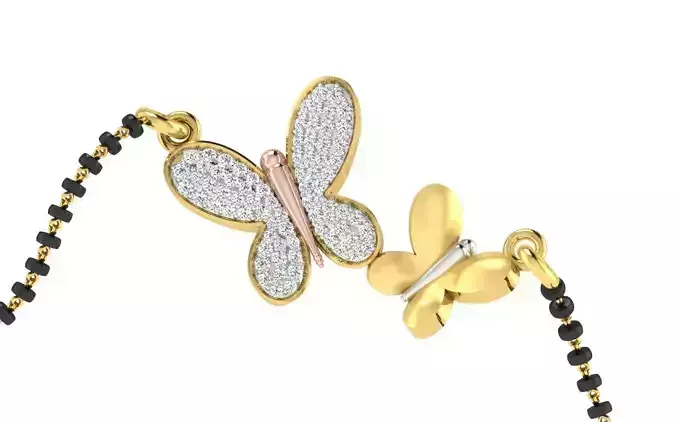 light weight yellow gold  diamond pendent -EZ T-23