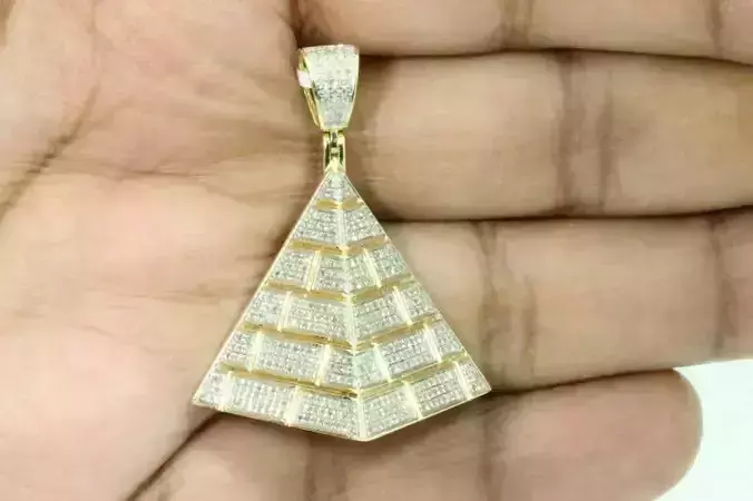 EGYPTIAN PYRAMID DIAMOND PENDANT