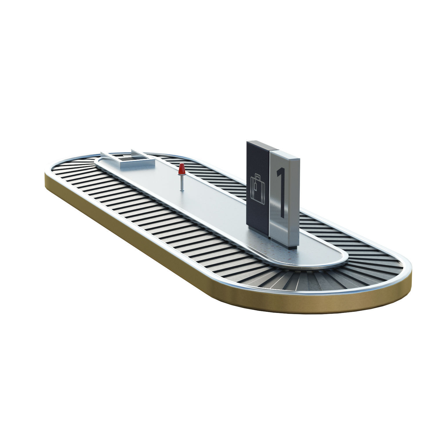 Baggage Carousel Low-poly 3D model_10