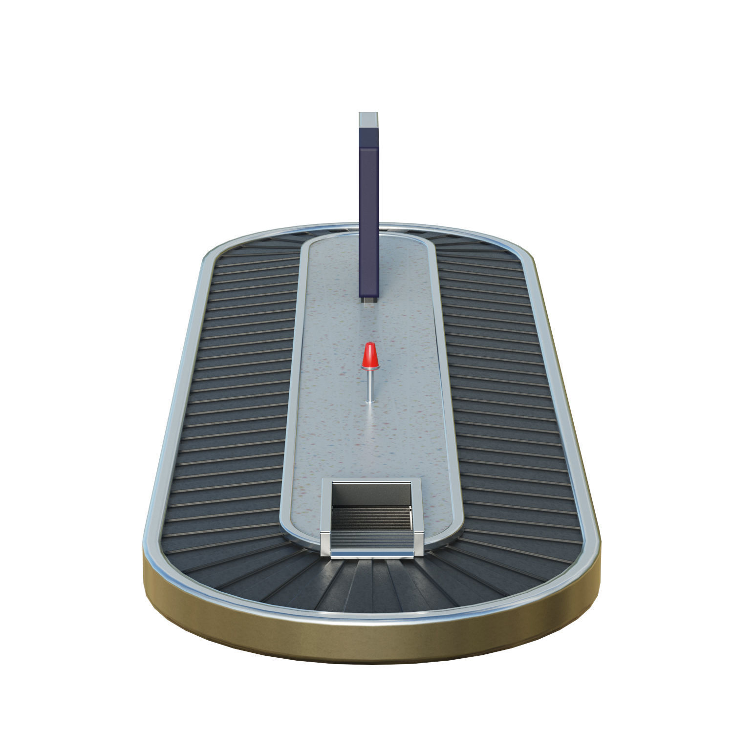 Baggage Carousel Low-poly 3D model_3