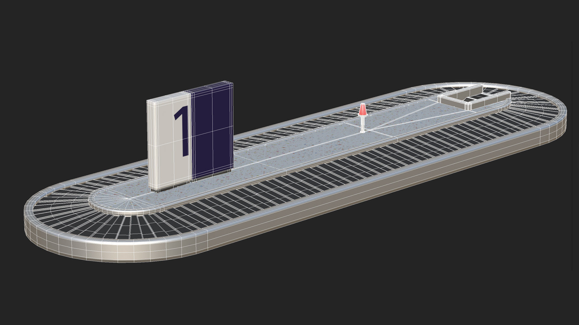 Baggage Carousel Low-poly 3D model_16