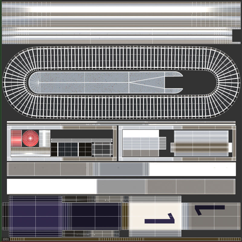 Baggage Carousel Low-poly 3D model_17