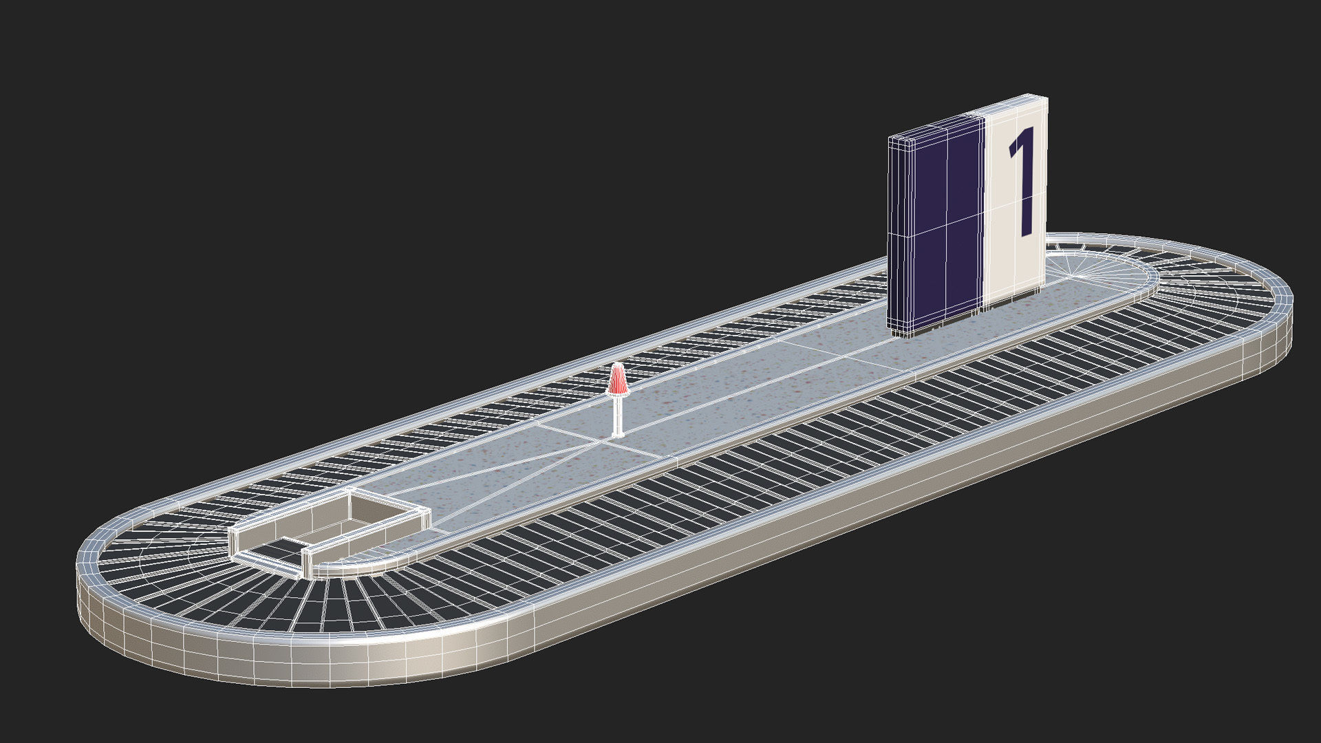 Baggage Carousel Low-poly 3D model_15