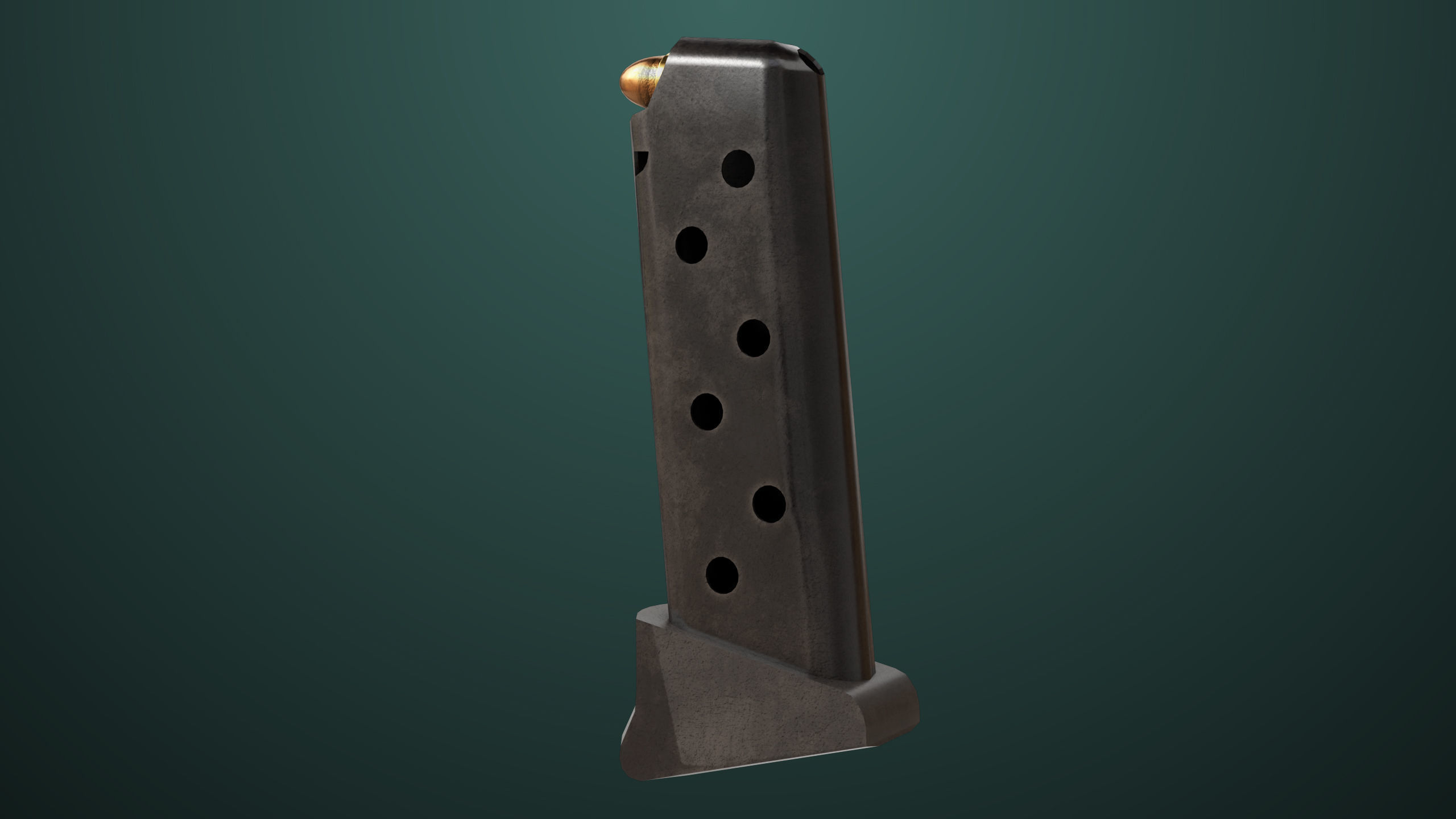 Pistol 05 Black Generic All PBR Unity UE Textures Included Low-poly 3D model_28