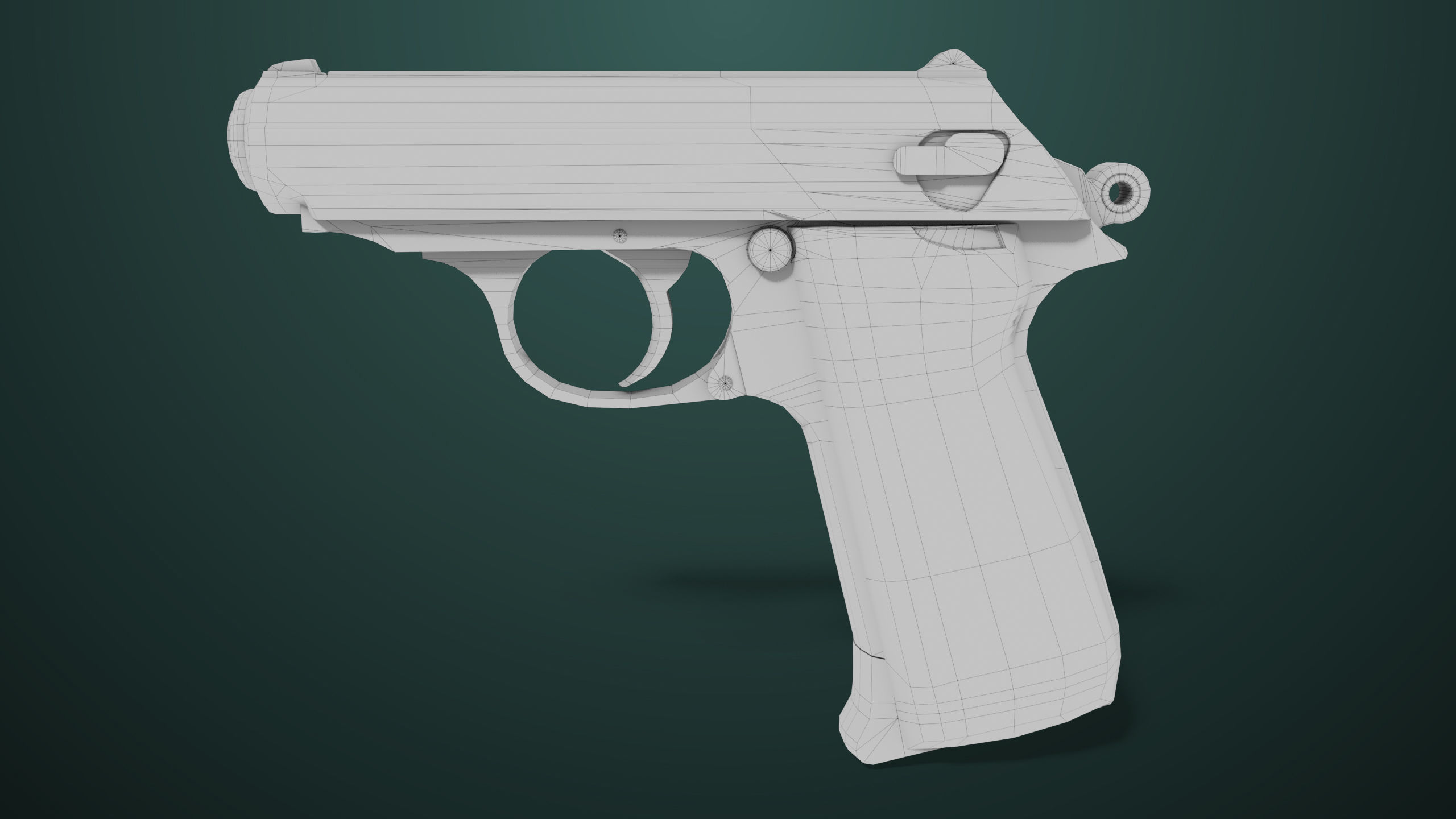 Pistol 05 Black Generic All PBR Unity UE Textures Included Low-poly 3D model_36