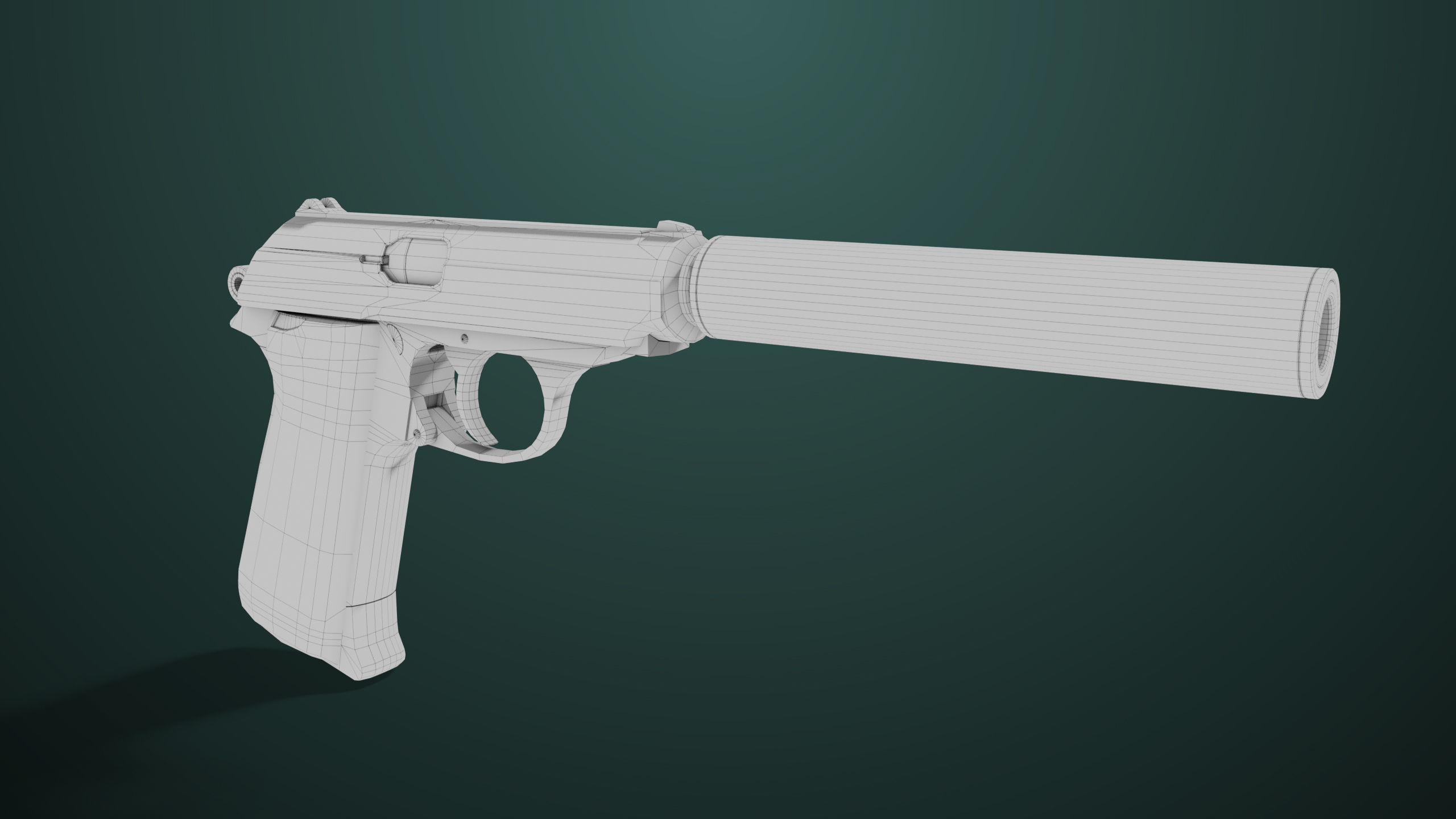 Pistol 05 Black Generic All PBR Unity UE Textures Included Low-poly 3D model_33