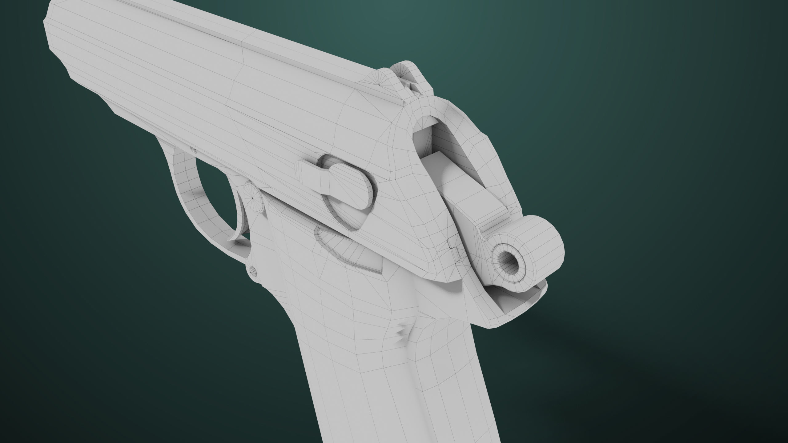 Pistol 05 Black Generic All PBR Unity UE Textures Included Low-poly 3D model_44