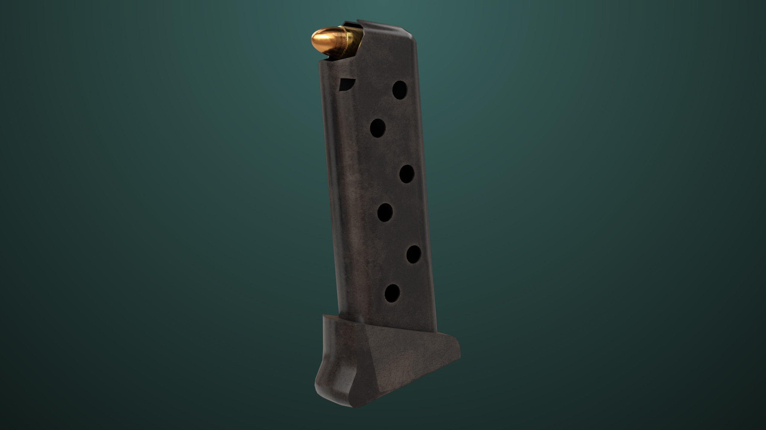 Pistol 05 Black Generic All PBR Unity UE Textures Included Low-poly 3D model_27