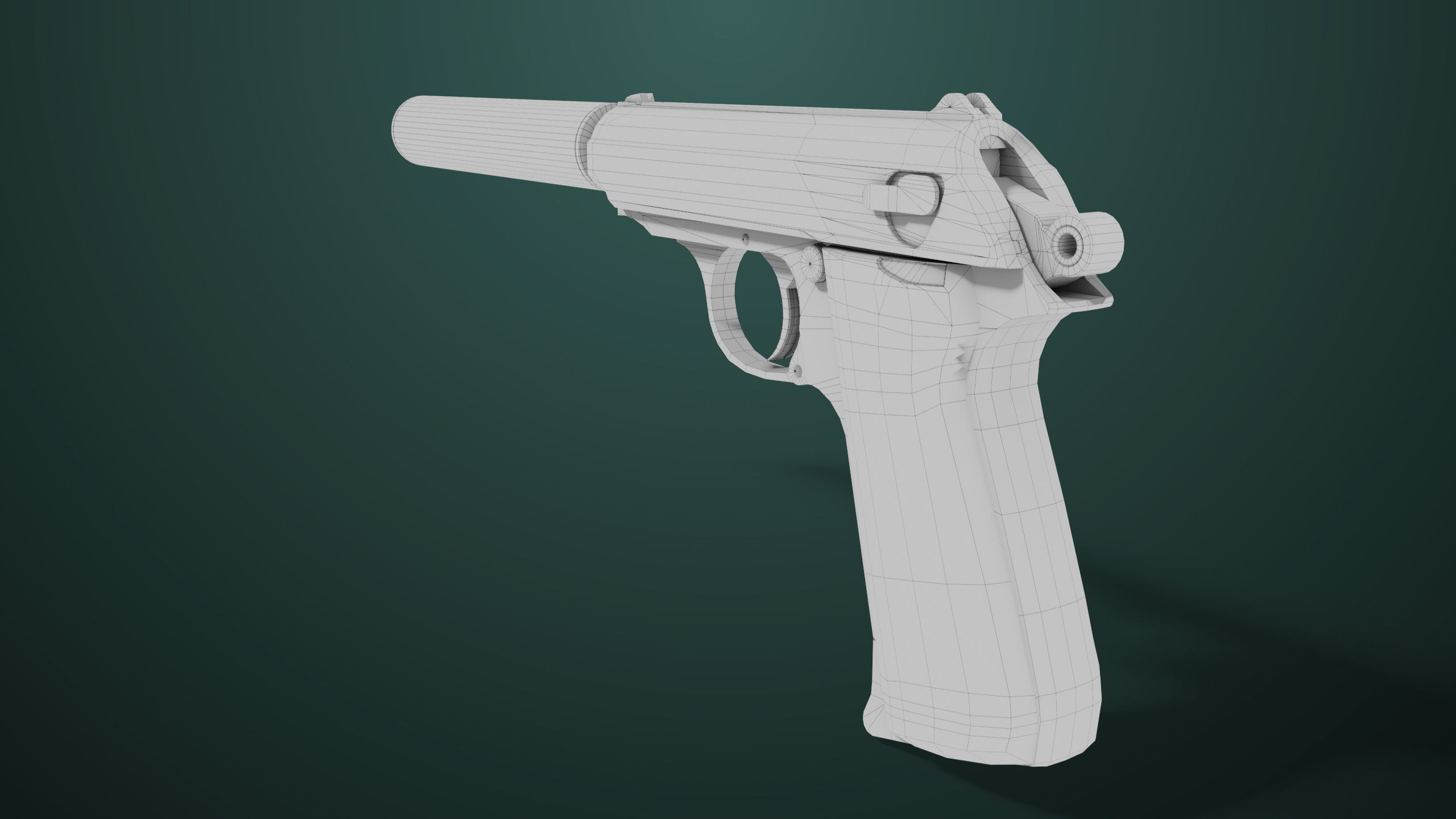 Pistol 05 Black Generic All PBR Unity UE Textures Included Low-poly 3D model_38