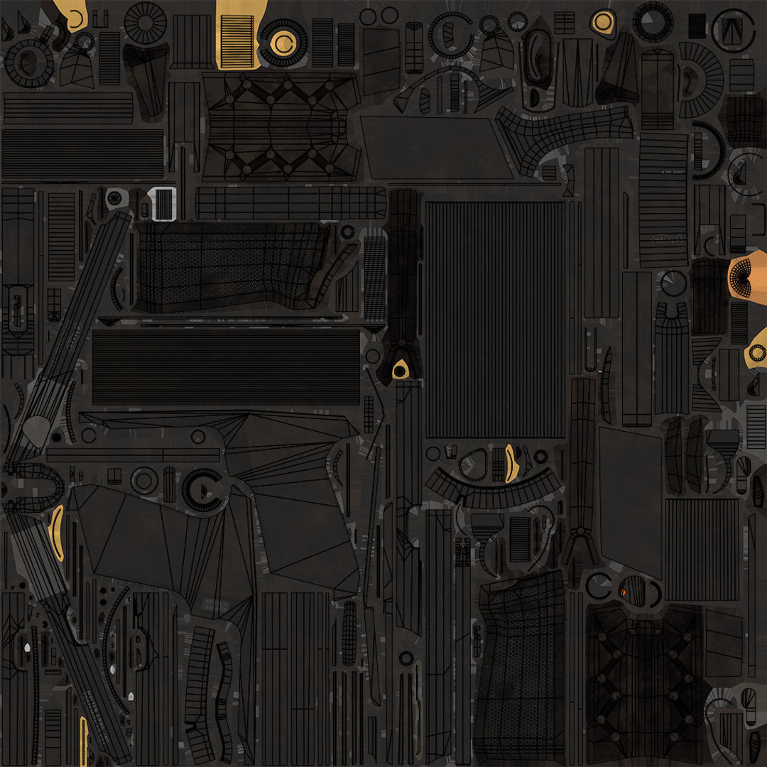 Pistol 05 Black Generic All PBR Unity UE Textures Included Low-poly 3D model_55