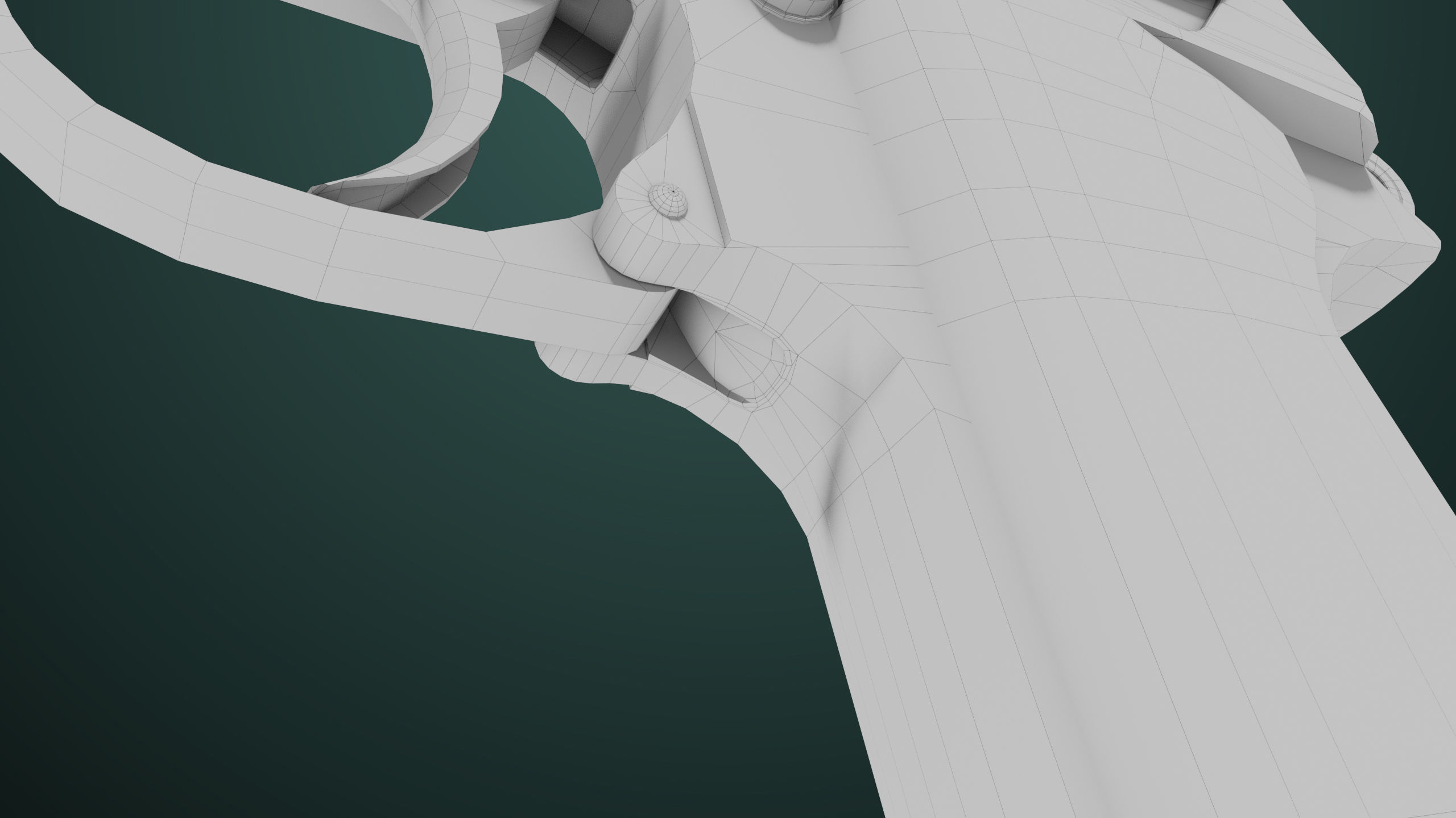 Pistol 05 Black Generic All PBR Unity UE Textures Included Low-poly 3D model_43