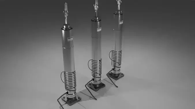 Uranium gas centrifuges 3D model