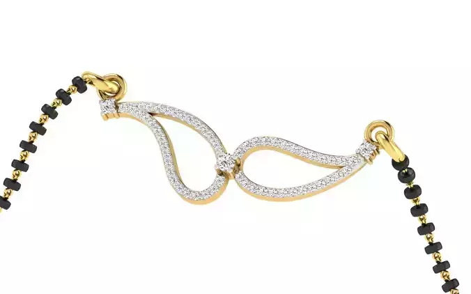 light weight yellow gold  diamond pendent -EZ T-27