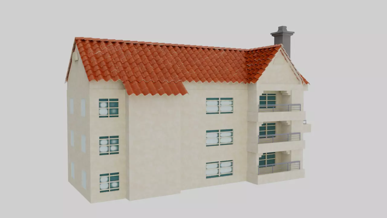 Lowpoly Country house Free 3D model