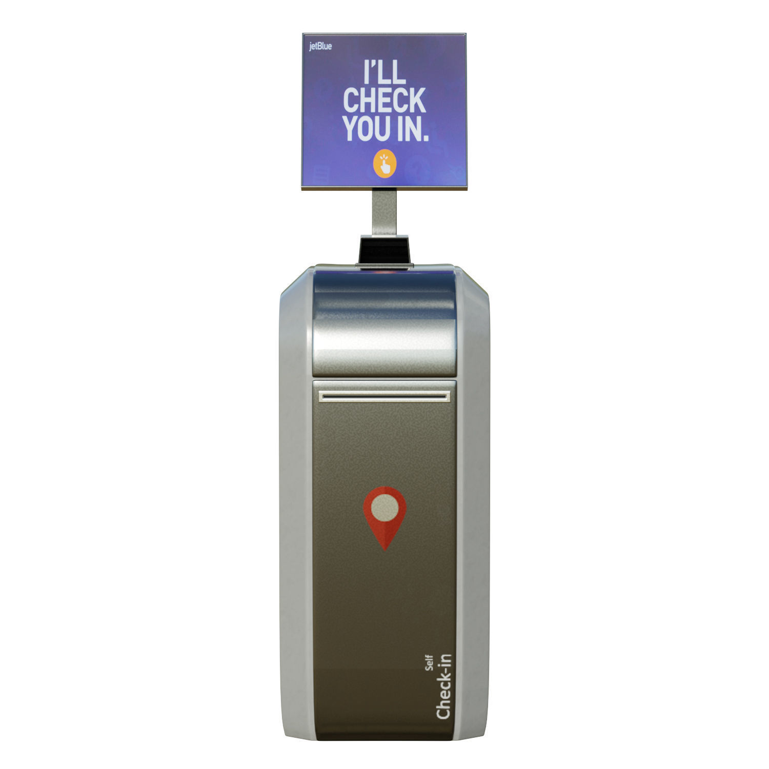 Self-checkin Kiosk Low-poly 3D model_8