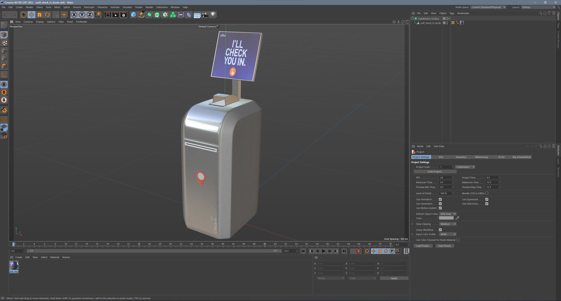 Self-checkin Kiosk Low-poly 3D model_13