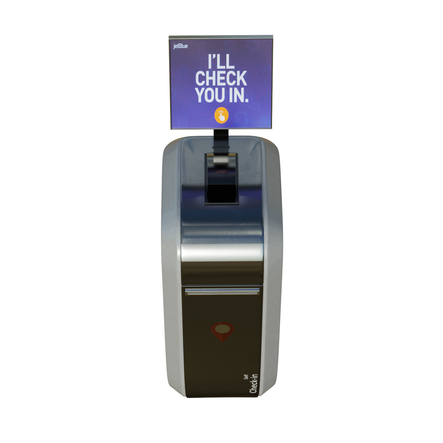 Self-checkin Kiosk Low-poly 3D model_11
