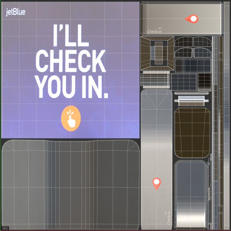 Self-checkin Kiosk Low-poly 3D model_17